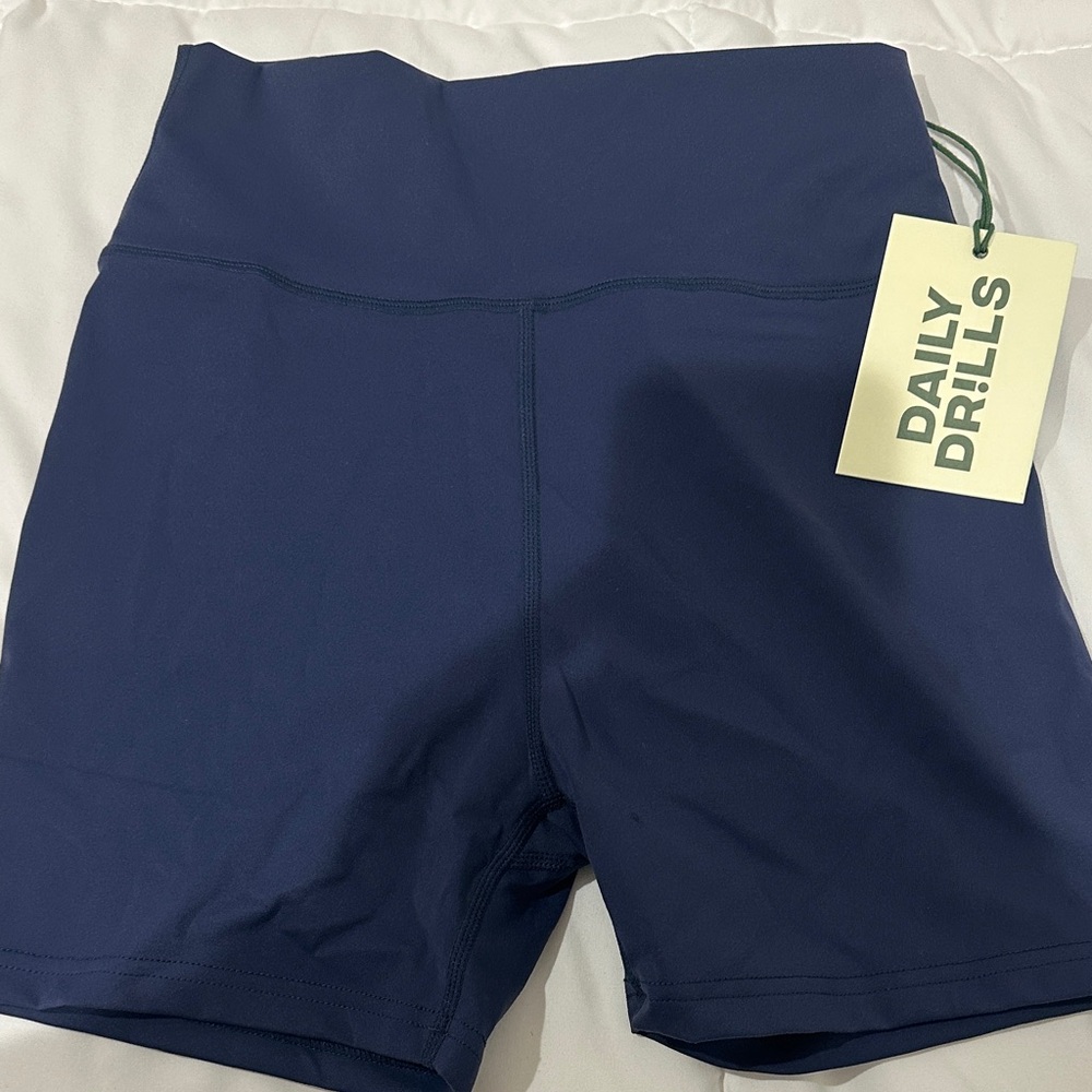 Daily Drills Navy Shortie Shorts